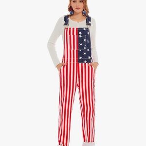 Amazon Red and Blue Star-Striped Jumpsuit